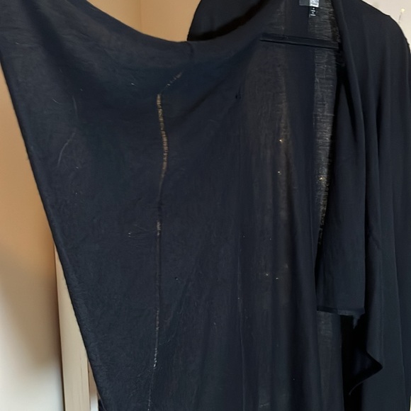 Saks Fifth Avenue XL Open front waterfall cardigan w/alternating knit at cuffs. - Picture 4 of 5